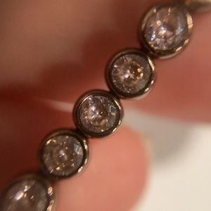 Alex and ani pink crystal and chocolate finish bolo bracelet